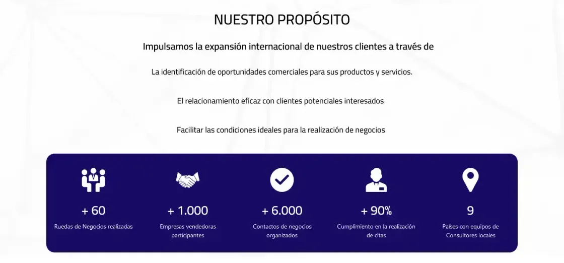 Aserto Negocios — web corporativa, captura 2