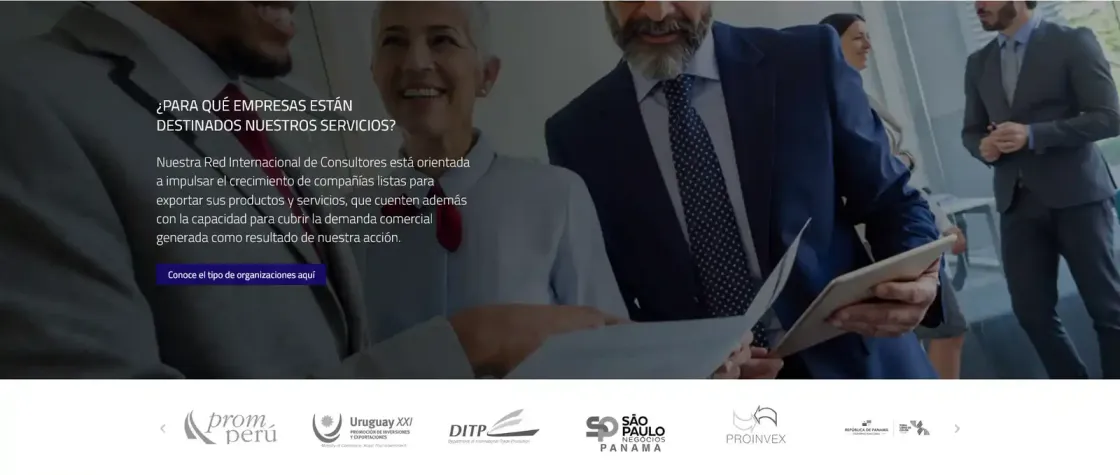 Aserto Negocios — web corporativa, captura 3