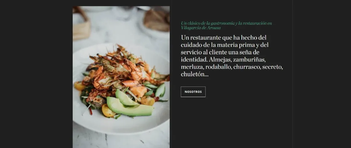 Churrasco Aria — web de restaurante, captura 3
