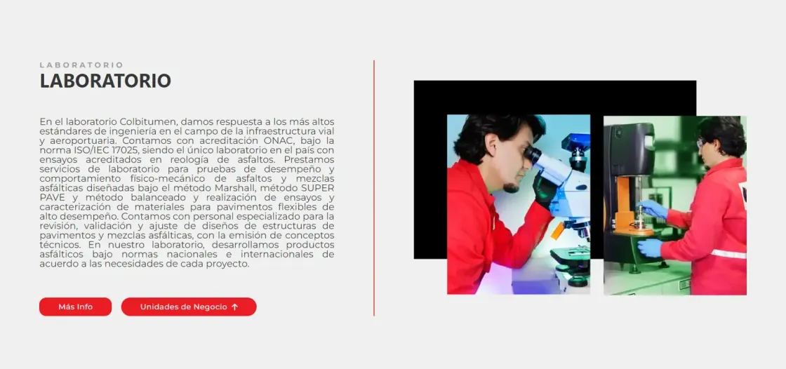 Colbitumen — web corporativa, captura 4