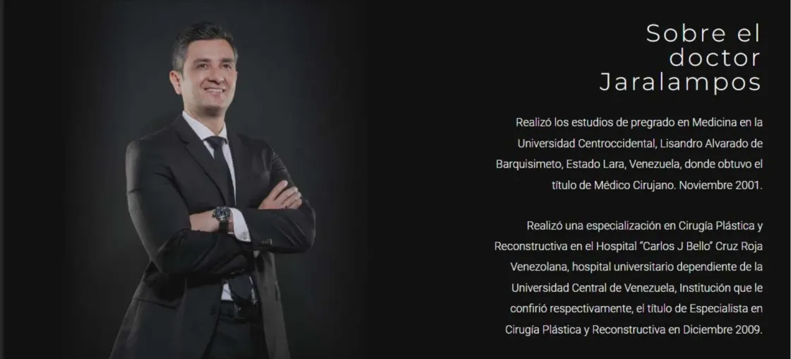 Dr. Jaralampos — web de clínica, captura 2