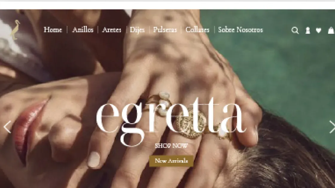 Egretta — tienda online, captura 2