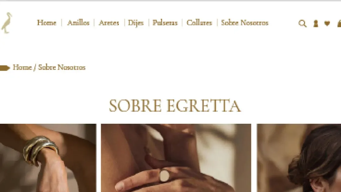 Egretta — tienda online, captura 3