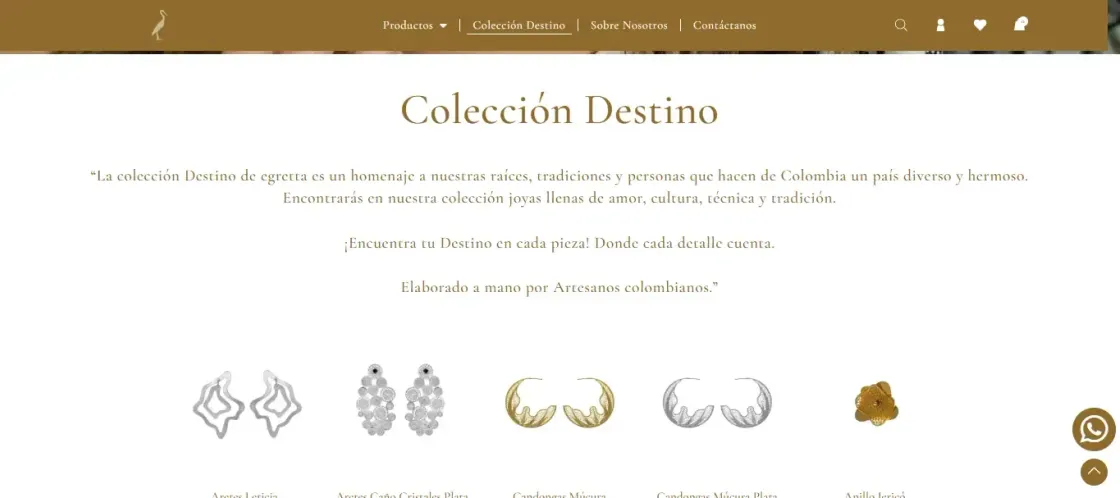 Egretta — tienda online, captura 6