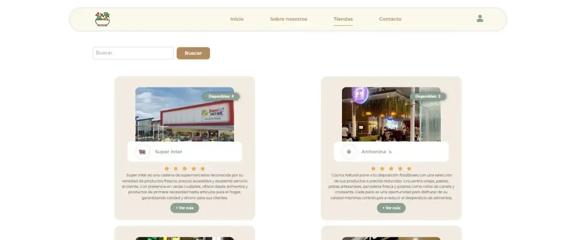 Food Spark — catálogo online, captura 6