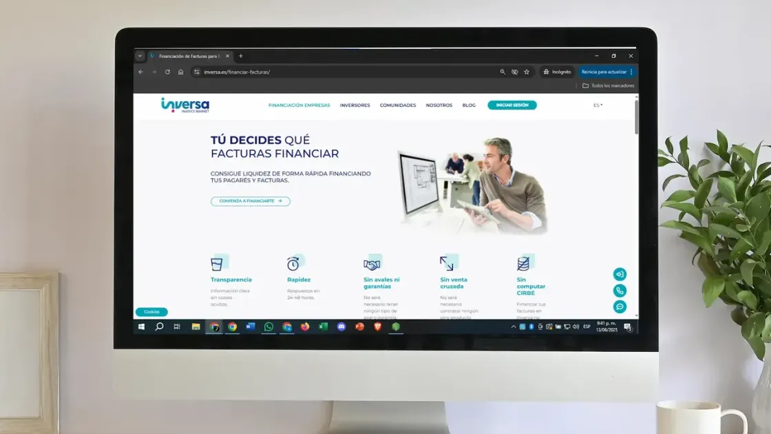 Inversa — web corporativa, captura 4