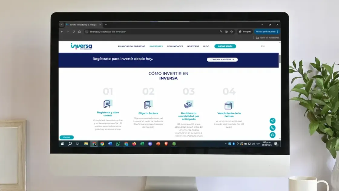 Inversa — web corporativa, captura 5