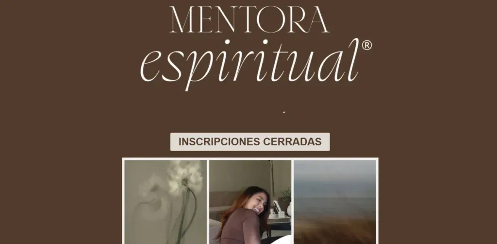 Landing en WordPress de La Fuerza de Tu Interior para la venta de la certificación Mentora Espiritual