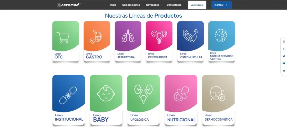 Novamed — web corporativa, captura 2