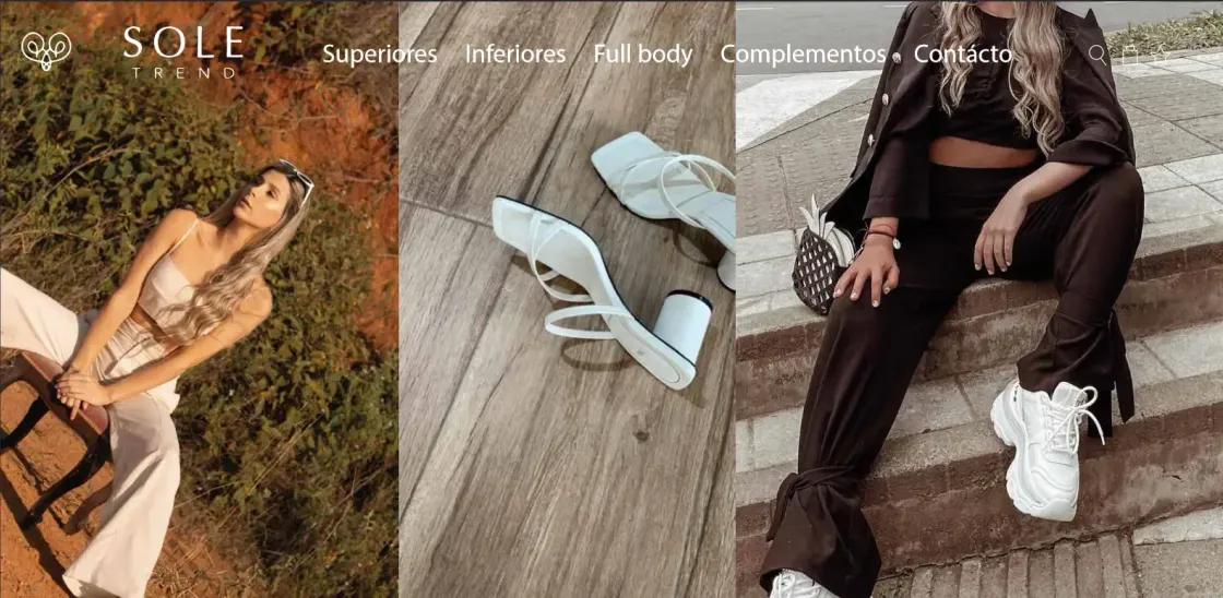 Portada de la tienda online de Soletrend, marca colombiana de ropa femenina, hecha con WooCommerce